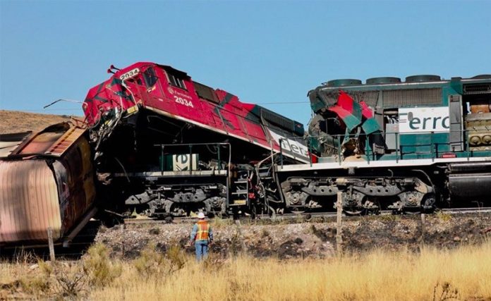The train wreck in Chihuahua yesterday.