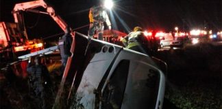 The bus that went off the road last night Jalisco.