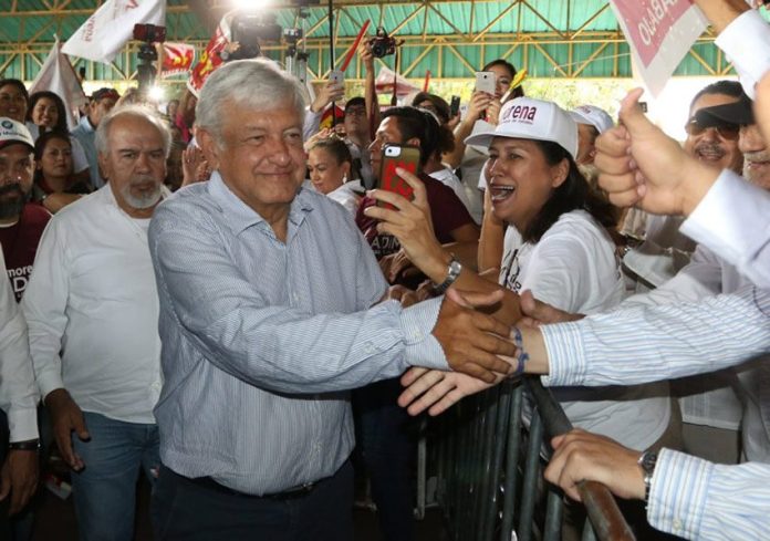 AMLO on the campaign trail.