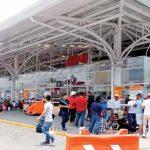 Teachers had set up camp at the ADO bus terminal in Oaxaca city.