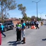 Scene of yesterday's attack on police.