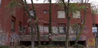 The abandoned building that was to have housed borough offices.