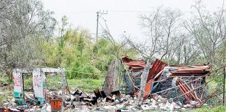 Scene of a fireworks explosion this week that left one person dead.
