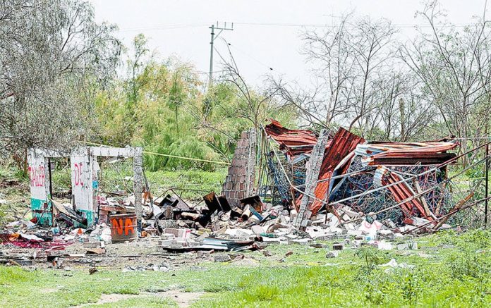 Scene of a fireworks explosion this week that left one person dead.