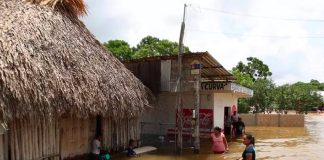 Flooding yesterday in Felipe Carrillo Puerto, Quintana Roo.
