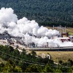A geothermal power plant.
