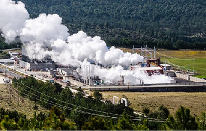 A geothermal power plant.