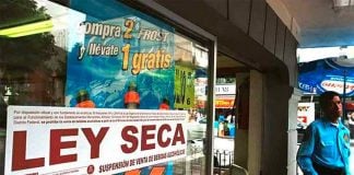 A sign warns of the coming dry law.