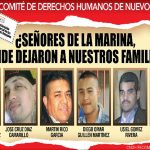 Human rights committee poster asks the navy, 'Where did you leave our family members?'