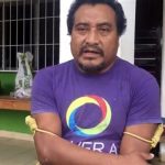 The prisoner González yesterday, anxiously awaiting his release.