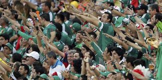 Fans chant 'puto' at a soccer match.
