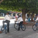 Private security guards on patrol in Salamanca.