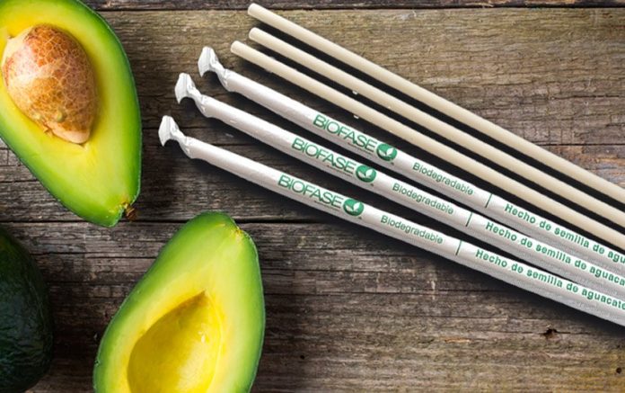 From avocado seeds come straws.