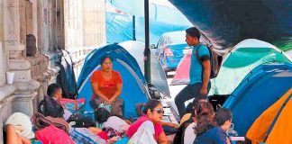 Striking teachers in Oaxaca.