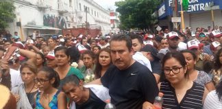 Yesterday's funeral for Pamela Terán in Juchitán.