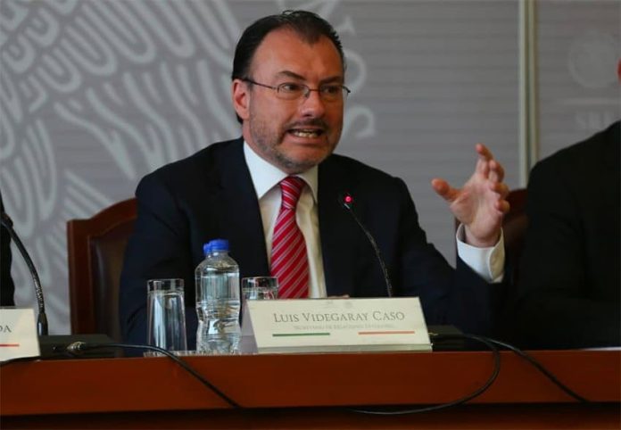 Videgaray: objections expressed through diplomatic note.
