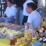 Honey products on display in Valladolid.
