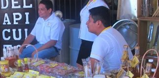 Honey products on display in Valladolid.