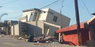One of the Tijuana houses that collapsed on Saturday.