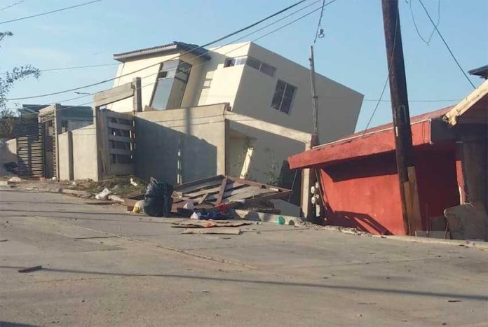 One of the Tijuana houses that collapsed on Saturday.