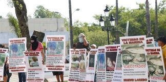 A demonstration by relatives of missing persons in Nuevo Laredo.