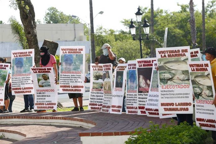 A demonstration by relatives of missing persons in Nuevo Laredo.