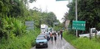 The highway where Sunday's robbery took place.