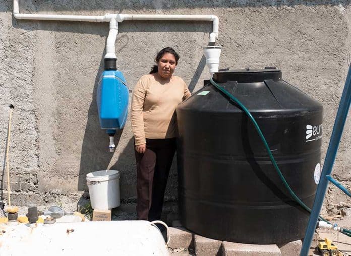 A Tlaloque rainwater capture system in San Gregorio Atlapulco, Xochimilco