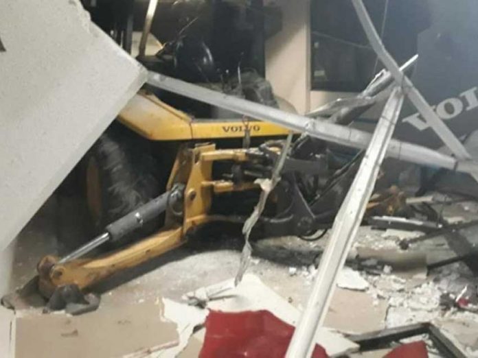 A backhoe proved useful to ATM thieves.
