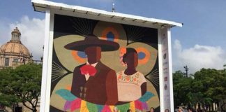 The record-breaking mosaic in Guadalajara.