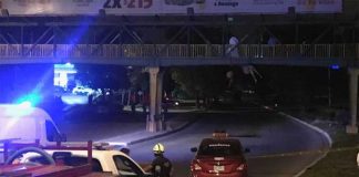 Bodies were left hanging from this overpass this morning in San Luis Potosí.
