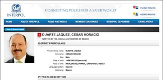 The Interpol Red Notice for César Duarte.