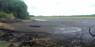 A much dryer Chakanbakán lagoon.
