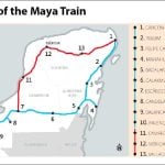 In blue is the first route that was announced. Red indicates the addition made this week