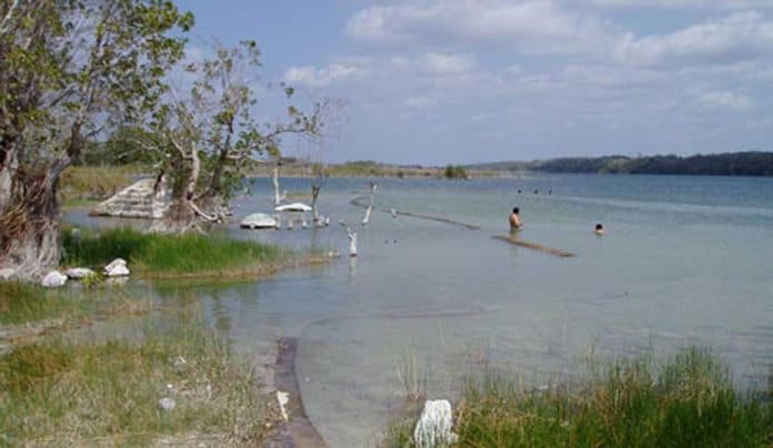 Lake Chichankanab, the site of the study.