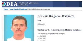 'El Mencho,' wanted in Mexico and the US.