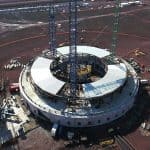 The new airport's control tower.