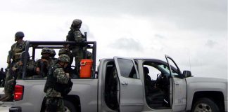 A navy patrol in Nuevo Laredo.