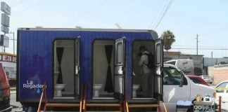 Tijuana's new mobile shower unit.
