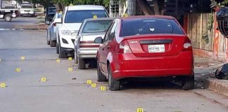 Scene of Sunday morning's shooting in Guaymas.