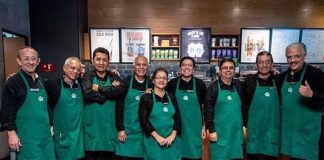 Seniors at Starbucks: employees are over 60 at Mexico City cafe.