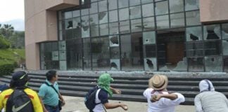 A protest by teacher trainees in Oaxaca almost three years ago.