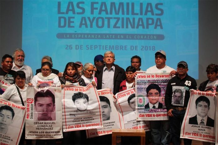 López Obrador met today with the families of the missing Ayotzinapa students.