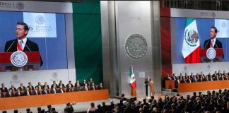 Peña Nieto gives his last report at the National Palace today.