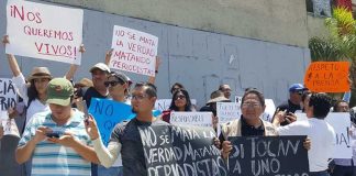 Reporter's assassination triggered a march by journalists Saturday in Chiapas.