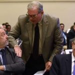 Former Mexican ambassador Sarukhan, left, and Tony Wayne, ex-US ambassador to Mexico.