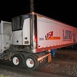 Morgue on the move: trailer carrying bodies was shuffled around a few times on the weekend.