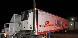 Morgue on the move: trailer carrying bodies was shuffled around a few times on the weekend.