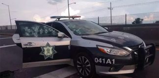 Scene of one of this week's police shootings in Guanajuato.