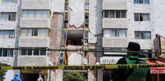 A building damaged in the September 19 earthquake.